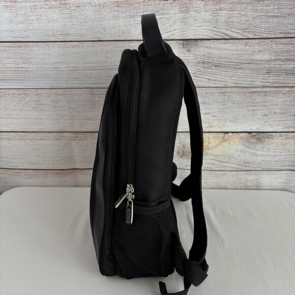 Kenneth Cole Reaction Backpack Laptop Canvas Slim Black Bag - Picture 3 of 14